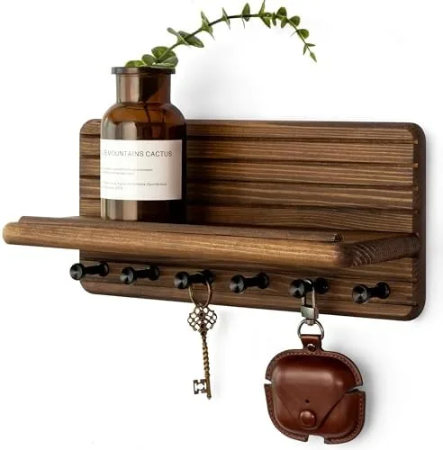 Land Keys and Mail on a Slim Wall Shelf Instead of a Console Table Drop Zone