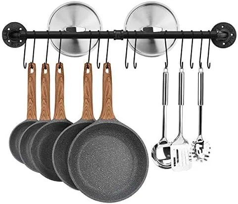 Mount a Pot Rack Overhead So a Cabinet Gives Up Its Whole Bottom Shelf