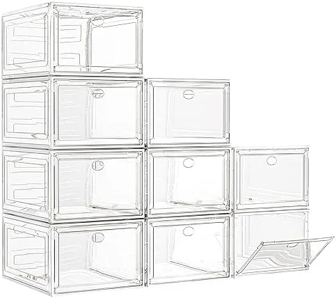 Slide Out-of-Season Shoes Into Clear Boxes That Stack Instead of a Full Rack