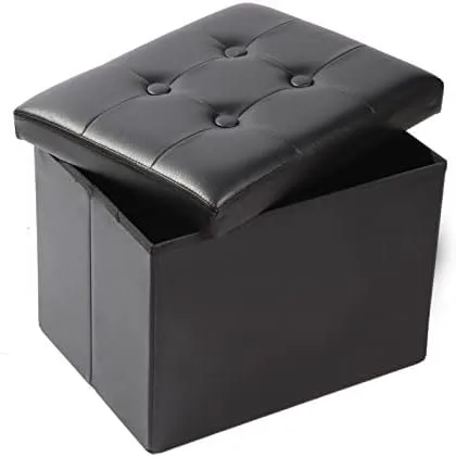Tuck Blankets Inside an Ottoman's Seat Instead of a Separate Bin