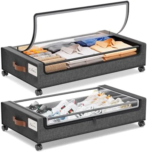 Slide Extra Bedding Compressed Under the Bed, Not Stacked in a Closet