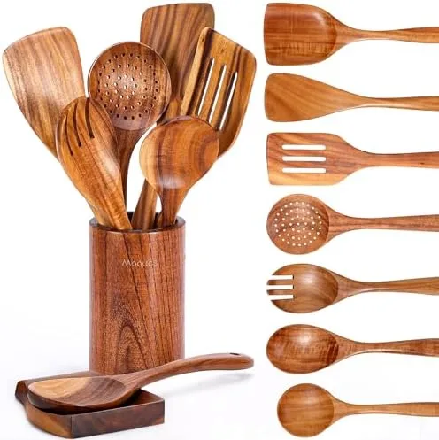 Modaes Teak Wood Utensil Set
