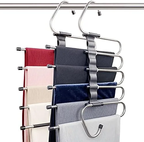 Layer Five Pairs of Pants Where One Hanger Used to Fit