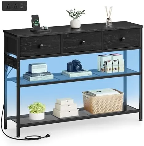 Charge a Phone in a Drawer Built Into a Table That's Barely a Foot Deep
