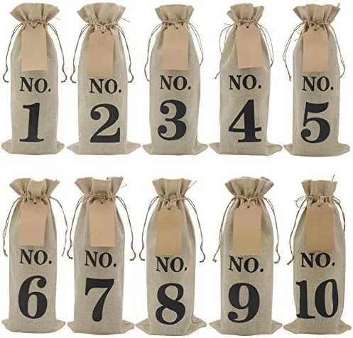 Numbered Wine Tasting Bag Set