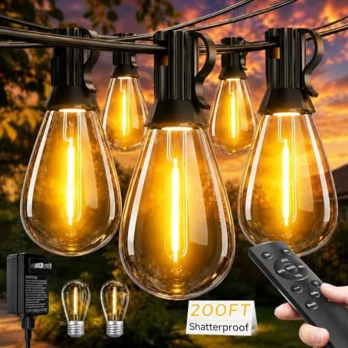 Outdoor String Lights with Remote