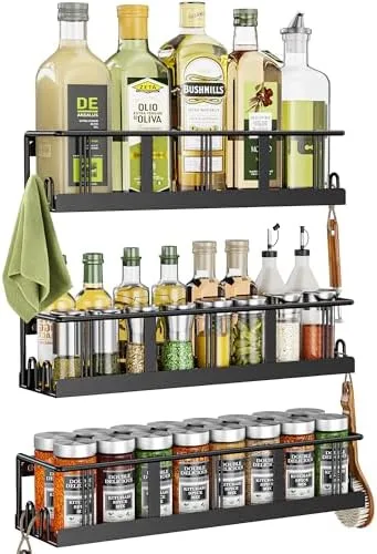 Hang Oil and Spices on the Door Instead of a Shelf That Can't Spare Them