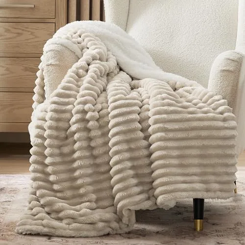 Oversized Sherpa Throw Blanket