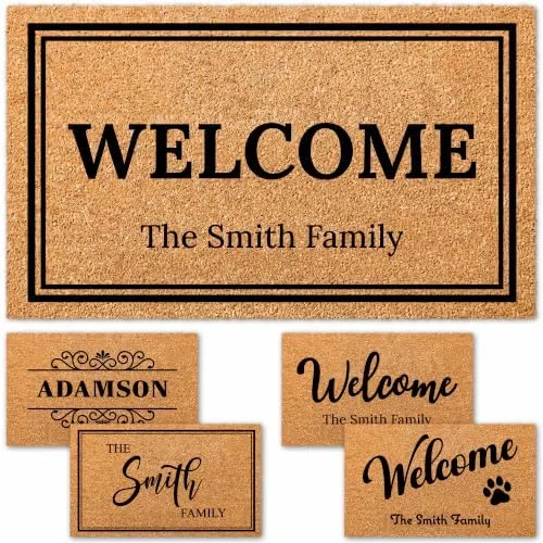 Personalized Welcome Doormat, Couple Names