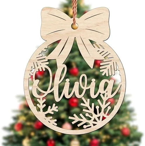 Personalized Wooden Christmas Ornament