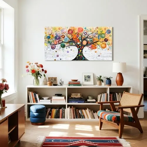 Colorful Pop Art Tree of Life Canvas