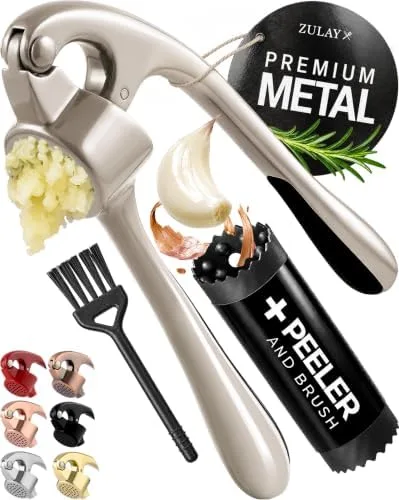 Zulay Premium Metal Garlic Press