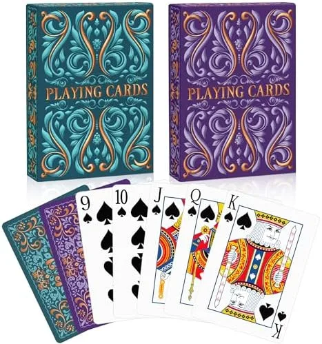Premium Playing Card Deck Set, 2-Pack