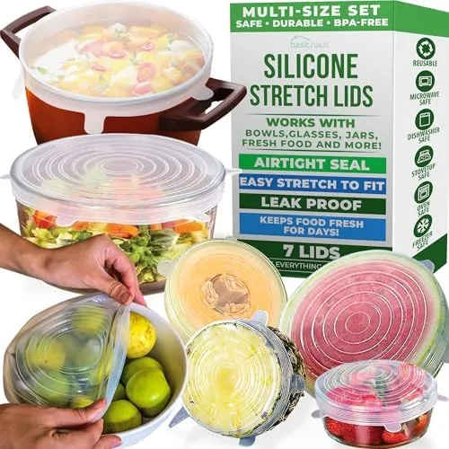 Reusable Stretch Silicone Lids Set