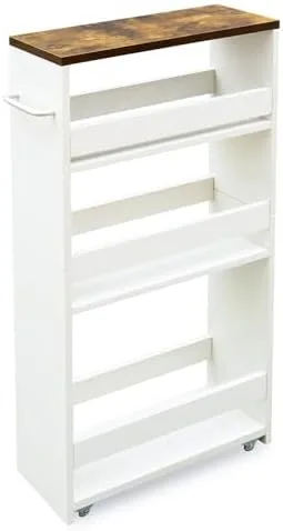 Roll a Slim Cart Into the Gap a Fixed Cabinet Couldn't Fit