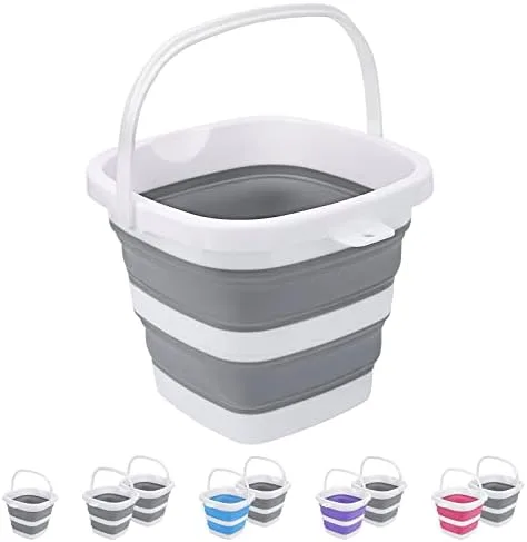 Fill a Collapsible Bucket for One Job, Then Flatten It Away Instead of Storing a Bulky One Year-Round