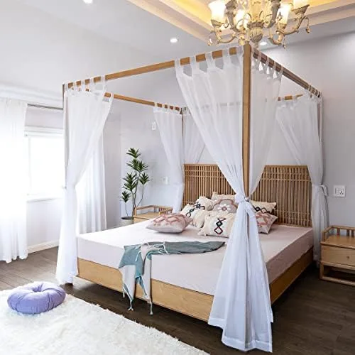 Drape Sheer Panels from the Canopy for a Softer Edge