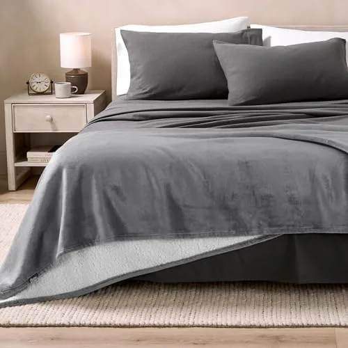 Reversible Sherpa Fleece Blanket