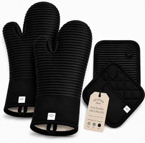 Silicone Oven Mitt Set