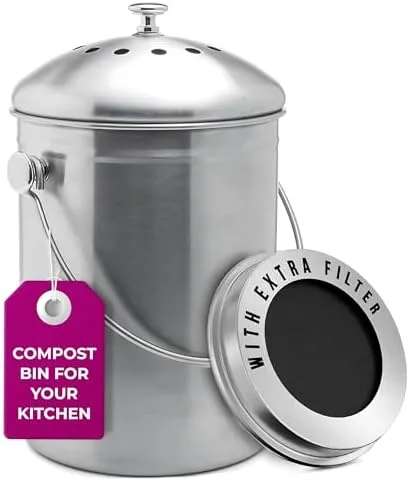 Stainless Steel Countertop Compost Bin