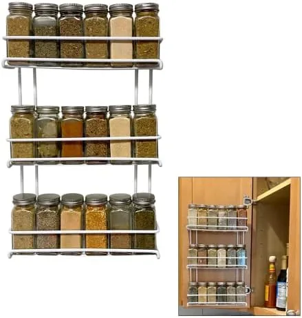 Mount a Spice Rack to the Inside of a Cabinet Door