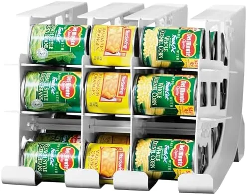 Load Cans Onto a Rack That Rolls the Next One Forward on Its Own