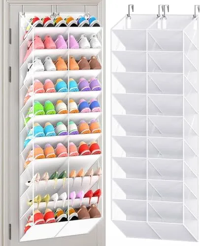 Hang a Shoe Pocket Organizer on the Back of a Closet Door