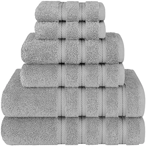 Turkish Cotton Towel Set, 6 Piece