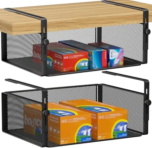 Slide a Basket Under a Shelf for Storage That Was Never There