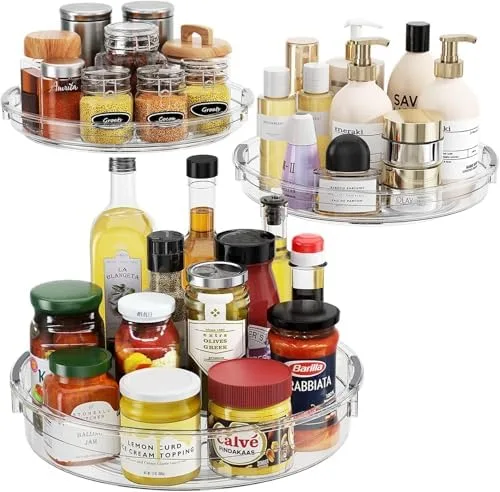 Spin a Lazy Susan to Reach the Back of the Cabinet Without Kneeling