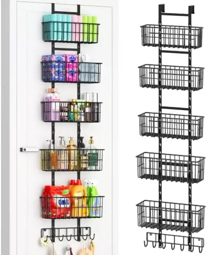 Line the Door With a Five-Tier Basket System for the Products You Use Every Day