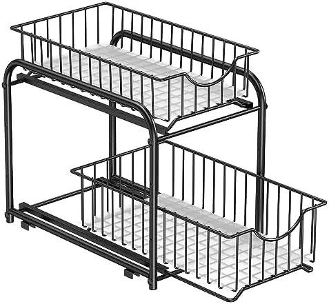 Pull a Wire Tiered Organizer Straight Out Instead of Reaching Around the Pipe
