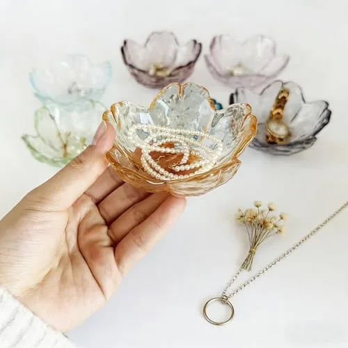 HIUSITY Flower Jewelry Dish