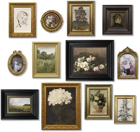 TwoDays 12-Piece Vintage Picture Frame Set