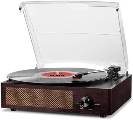 Vintage-Style Vinyl Record Player