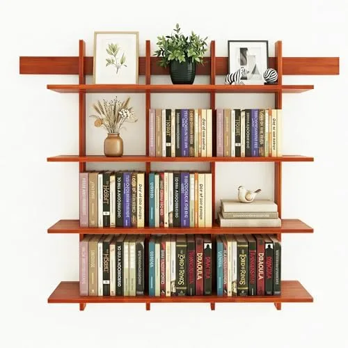 Wall-Mounted Ladder Bookshelf