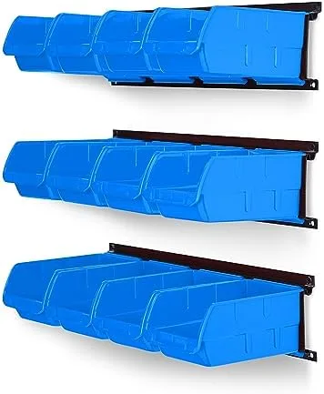 Corral Loose Pouches in Wall-Mounted Bins Instead of a Shelf
