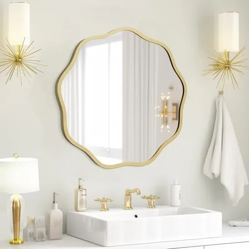 Round Wavy Wall Mirror