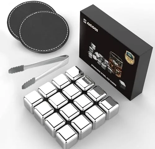 AICOOS Stainless Steel Wine Chilling Cubes Set