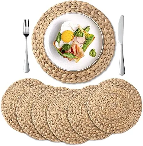 Woven Round Placemats, Set of 6